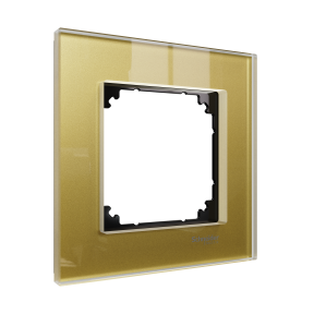 Real glass frame 1g gold M-Ele - Tobacco-Graphite Triple vertical frame-3606481463876