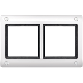 Aquadesign frame with screw connection, 2x, polar white-3606485003429