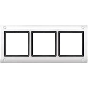 AQUADESIGN frame, with screw connection, 3 way, polar white-3606485003450