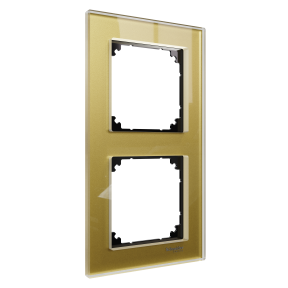 Real glass frame 2g gold M-Ele - Tobacco-Graphite Triple vertical frame-3606481463890
