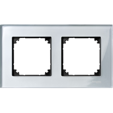 Merten Double frame, M-Elegance Glass, Silver diamond-3606480179761