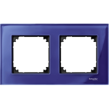 Merten Double frame, M-Elegance Glass, Sapphire blue-3606480179778