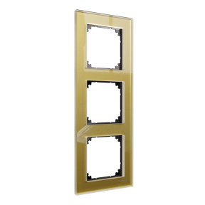 Real glass frame 3g gold M-Ele - Tobacco-Graphite Triple vertical frame-3606481463913