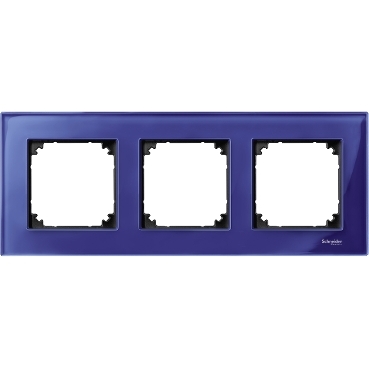 Merten Triple frame, M-Elegance Glass, Sapphire blue-3606480179815