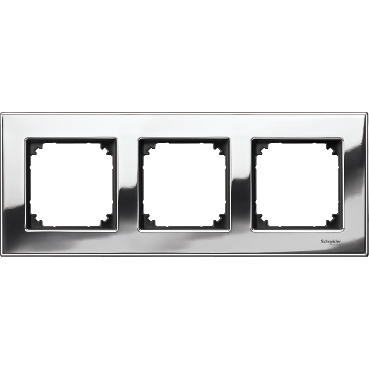 Merten Triple frame, M-Elegance Glass, Chrome-3606480074608