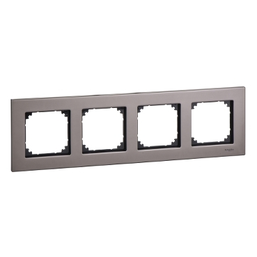 Merten Quadruple frame, M-Elegance Glass, Rhodium gray-3606485111520