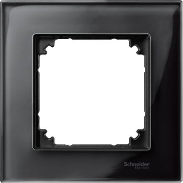 Merten Single frame, M-Elegance Glass, Onyx black-3606485111407