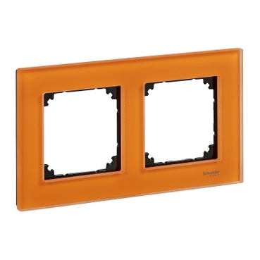 Merten Double frame, M-Elegance Glass, Orange-3606485111438