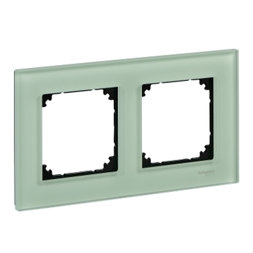 Merten Double frame, M-Elegance Glass, Emerald green-3606485111452