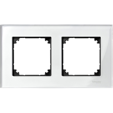 Merten Double frame, M-Elegance Glass, Glossy white-3606485111469