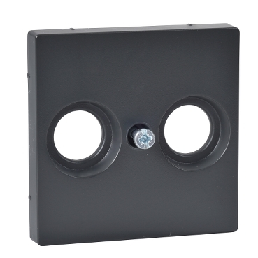 Merten TV Socket key cover (2 holes), System-M, Anthracite-3606480309496