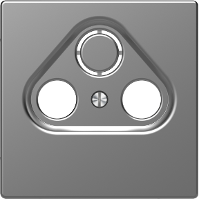 Tv Socket Key Cover (2/3 Holes) Stainless Steel, System Design-3606480890178