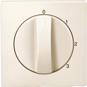 Triple center plate - stepped rotary switch, white, SystemM-3606485004303
