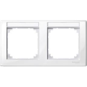 M-Smart frame, 2-tag.bracket, horizontal mounting, pol.wht., glossy-3606485096025