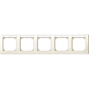 M-Smart bezel, 5-tag.bracket, horizontal mounting, white, glossy-3606480351419