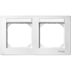 M-Plan frame, with 2-point labeling option, horizontal mounting, polar white-3606485005263