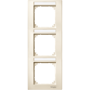 M-Plan frame, 3 for labeling, vertical mounting, white-3606485005447