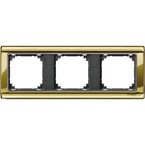 M-Star frame, 3-pack, polished brass/anthracite-3606485096902