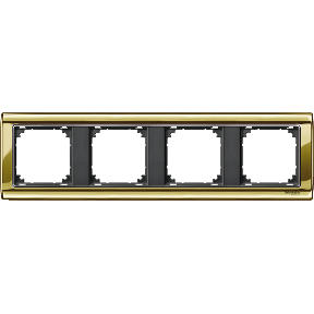 M-Star frame, 4-pack, polished brass/anthracite-3606485096926