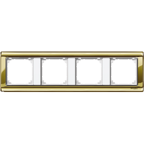 M-Star frame, 4-pack, polished brass/polar white-3606485096933