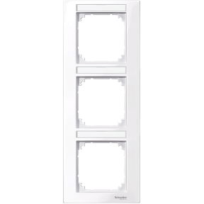 M-Plan frame, 3-fold for labeling, vertical mounting, active white, glossy-3606485097701