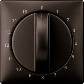 Center plate f. time switch input, 15 min, dark brazil, Artec/Trancent/Antique-3606485007526