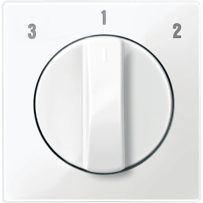 Döner fan anahtarı için merkezi plaka, kutup beyazı, parlak, System M-3606485098609