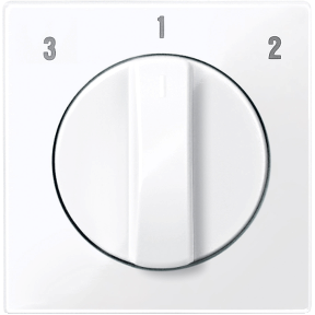 Fan döner anahtarı için merkezi plaka, aktif beyaz, parlak, System M-3606485098616