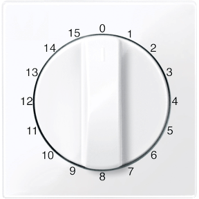 Center plate for time switch insert, 15 min, active white, glossy, System M-3606485098630