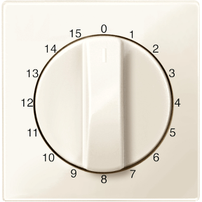 Center plate for time switch spacer, 15 min, white, glossy, System M-3606485104447