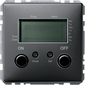 Sensör bağlantılı zaman anahtarı , Merten Artec/Trancent/Antique, siyah gri-3606485009452