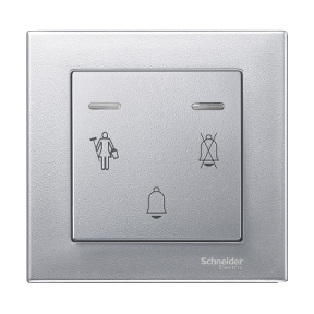BELL PUSH-BTN.W.LED-DISPLAY TPM ALU SYSM - Grounded Socket with Timer, childproof, System-M, Cream-3606485099255