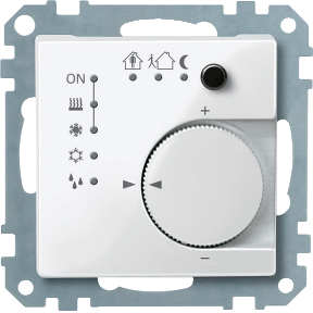Knx 4-G Room Temperature Control Unit with PB Interface, Glossy, Polar White, System-M-3606485099323