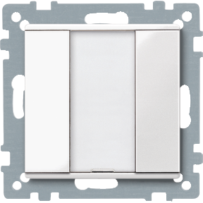 Knx Push-Button, 1-Gang Plus, Polar White, Glossy, System-M-3606485099415