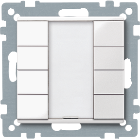 Knx Push-Button, 4-Gang Plus, Polar White, Glossy, System-M-3606485099453