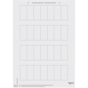 Labeling Paper for Knx Sistem-M Push-Button, Polar White-3606485016917