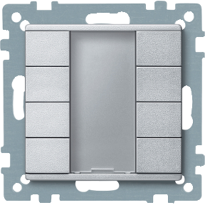 Knx Push-Button, 4-Gang Plus, Aluminum, System-M-3606485011165