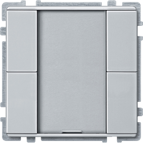 Knx Push-Button, 2-Gang Plus, Aluminum, System-D-3606485011264
