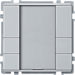 Knx Push-Button, 3-Gang Plus, Aluminum, System-D-3606485011301