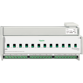 Knx Switch Actuator Reg-K/12X230/16, Manual Mode And Current Sensing, Light Grey-3606485100081