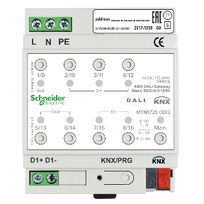 KNX DALI-Gateway Basic REG-K/1/16/64 - Timer Grounded Socket, childproof, System-M, Cream-3606489484040