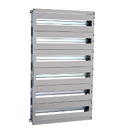 Modular chassis 48m H600xW400 - Plastic Shutter - IP54 - Dimension: 223x223mm - RAL7035-3606480162534