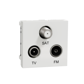New Unica, Tv-R-Sat Socket Standalone, 2 Modules, White-3606489467753
