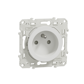 Odace, Child Protected Ups Socket, Screw Connection, White-3606480316425