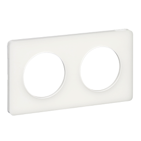 Odace - Touch - Cover Frame - 2x Frame H/V71 - Translucent White And White Border-3606480546044