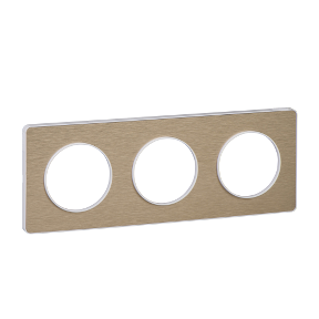 Odace - Touch - Door Frame - 3 Piece Frame H/V71- Metal Brushed Bronze And White Border-3606480546112