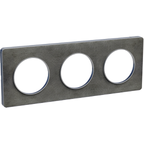 Odace - Touch - Door Frame - Triple Frame H/V71, Stone Ardoise And Aluminum Border-3606480547164