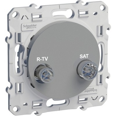 Odace TV-SAT Socket Terminal - Aluminum-3606480547393