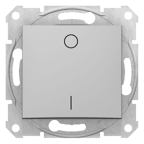 Sedna - 2Pole Switch - 10Ax Frameless Aluminum-8690495032444