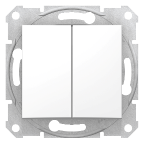 Sedna - 1Pole 2 Circuit Switch - 10Ax Frameless White-8690495032482